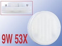 Lunartec Energiesparlampe 9W GX53 weiß (Bajonett-Verschluss)