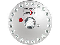 Lunartec Rundleuchte mit 20+3 LEDs, inklusive Fernbedienung; LED-Batterieleuchten mit Bewegungsmelder 