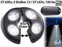 Lunartec Helle LED-Schirmleuchte LSL-120, IP44, Fernbedienung, dimmbar, 120 lm; LED-Solar-Wegeleuchten LED-Solar-Wegeleuchten LED-Solar-Wegeleuchten LED-Solar-Wegeleuchten 