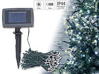 Lunartec Solar-LED-Lichterkette, 200 LEDs, Dämmerungssensor, warmw., 20 m, IP44; LED-Lichterketten für innen und außen LED-Lichterketten für innen und außen 