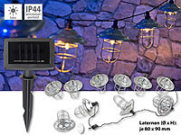Lunartec Solar-LED-Lichterkette mit 10 Metall-Laternen, warmweiß, IP44, 1,6 m; LED-Lichterketten für innen und außen LED-Lichterketten für innen und außen LED-Lichterketten für innen und außen LED-Lichterketten für innen und außen 