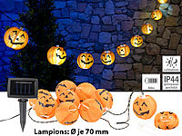 Lunartec Solar-Lichterkette mit 10 LED-Lampions im Halloween-Kürbis-Look, IP44; LED-Solar-Wegeleuchten LED-Solar-Wegeleuchten LED-Solar-Wegeleuchten LED-Solar-Wegeleuchten 