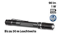 Lunartec Profi-Pen-Light LED-Taschenlampe m. Cree-LED, 90 lm, 1 Watt, Alu, IP54