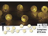 Lunartec Solar-Lampion-Lichterkette mit 10 warmweißen LEDs, IP44, 3,8 m