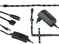 Lunartec SMD LED Streifen  Spar-Set mit Netzteil,  weiß; LED-Lichtleisten mit Bewegungsmelder 