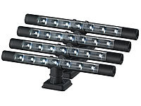 Lunartec Flexible kaltweiße 4in1-LED-Unterbauleuchte, 4er-Set, schwarz