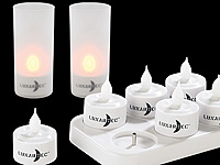 ; LED-Teelichter, LED-Echtwachskerzen mit Fernbedienungen 