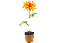 Lunartec Solar-Blumentopf (künstliche Pflanze) mit Farbwechsel-LED