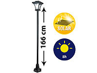Lunartec Solar-LED-Gartenleuchte SWL-11, 45 lm, 0,3 W, 166-cm (refurbished)