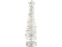 Lunartec Leuchtender Weihnachtsbaum 40cm aus filigranem Metallgeflecht