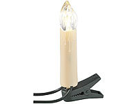Lunartec LED-Weihnachtsbaum-Lichterkette mit 20 Kerzen, 3 Watt; Kabellose, dimmbare LED-Weihnachtsbaumkerzen mit Fernbedienung und Timer 