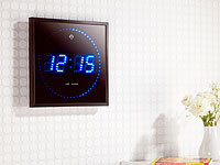 Lunartec LED-Funk-Wanduhr mit Sekunden-Lauflicht durch blaue LEDs; LED-Funk-Wanduhren mit Temperaturanzeigen, 3D-Wand- und Tischuhren mit 7-Segment-LED-Anzeigen LED-Funk-Wanduhren mit Temperaturanzeigen, 3D-Wand- und Tischuhren mit 7-Segment-LED-Anzeigen LED-Funk-Wanduhren mit Temperaturanzeigen, 3D-Wand- und Tischuhren mit 7-Segment-LED-Anzeigen LED-Funk-Wanduhren mit Temperaturanzeigen, 3D-Wand- und Tischuhren mit 7-Segment-LED-Anzeigen 