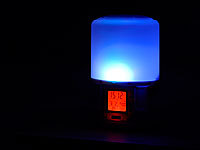 Lunartec Sunrise-Komfort-Radiowecker mit Naturklängen (refurbished); Party-LED-Lichterketten in Glühbirnenform 