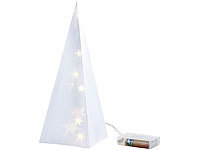 Lunartec Weihnachtsdeko "Pyramide" mit Hologramm-Effekt und 10 LEDs