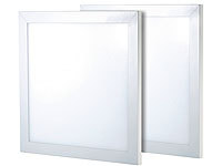 Lunartec LED Panel 30 x 30 cm, 18W, 3000K (warmweiß), 2er-Set; LED-Solar-Wandlampen für den Außenbereich 