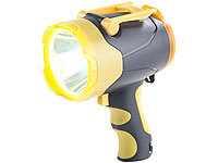 Lunartec Akku-LED-Handlampe, 10 Watt, bis 400 m Leuchtweite, Powerbank-Funktion; LED-Taschenlampen LED-Taschenlampen LED-Taschenlampen 