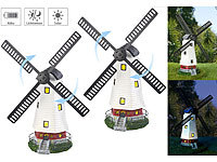 Lunartec 2er-Set Solar-Deko-Windmühlen mit drehendem Windrad & LED-Licht; LED-Solar-Wegeleuchten LED-Solar-Wegeleuchten LED-Solar-Wegeleuchten LED-Solar-Wegeleuchten 