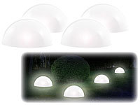 Lunartec Solar-Leuchthalbkugel mit weißen LEDs, 4er-Set; LED-Solar-Wegeleuchten LED-Solar-Wegeleuchten LED-Solar-Wegeleuchten LED-Solar-Wegeleuchten 