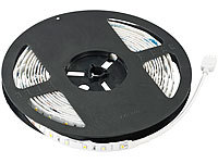Lunartec LED-Streifen, LE-500WMN, 5 m, weiß/warmweiß, Innenbereich; LED-Lichtleisten mit Bewegungsmelder 