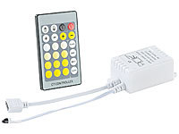 Lunartec Fernbedienung & Empfänger für weiße/warmweiße LED-Streifen; LED-Lichtleisten mit Bewegungsmelder 