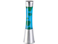 Lunartec Lavalampe, blaue Flüssigkeit, grünes Wachs, Glas und Alu, kindersicher; LED-Solar-Lichterketten (warmweiß) LED-Solar-Lichterketten (warmweiß) 