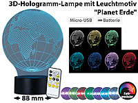 Lunartec 3D-Hologramm-Lampe mit Leuchtmotiv "Planet Erde", 7-farbig; Party-LED-Lichterketten in Glühbirnenform Party-LED-Lichterketten in Glühbirnenform Party-LED-Lichterketten in Glühbirnenform Party-LED-Lichterketten in Glühbirnenform 