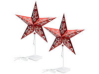 Lunartec Deko-Tischleuchte in Sternform, rot, 2er-Set; LED-Weihnachts-Dekorationen LED-Weihnachts-Dekorationen LED-Weihnachts-Dekorationen LED-Weihnachts-Dekorationen 