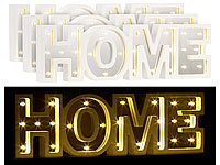 Lunartec LED-Schriftzug "HOME" aus Holz & Spiegeln mit Timer, 3er-Set; LED-Solar-Wegeleuchten LED-Solar-Wegeleuchten LED-Solar-Wegeleuchten LED-Solar-Wegeleuchten 