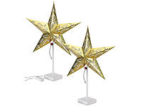 Lunartec 2er-Set Deko-Tischleuchte in Sternform, gold; LED-Weihnachts-Dekorationen LED-Weihnachts-Dekorationen LED-Weihnachts-Dekorationen LED-Weihnachts-Dekorationen 