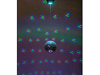 Lunartec Disco-Kugel "Classic" mit Farbwechsel-LEDs u. Motor; Party-LED-Lichterketten in Glühbirnenform 