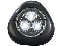 Lunartec "Stick & Push" Light mit 3 weißen LEDs (schwarz)