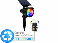 Lunartec Smarter Solar-LED-Spot mit RGB-CCT, 50 lm, Versandrückläufer; LED-Solar-Lichterketten (warmweiß) LED-Solar-Lichterketten (warmweiß) 