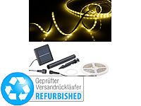 Lunartec Solar-LED-Streifen mit 180 warmweißen LEDs,Versandrückläufer; LED-Solar-Wegeleuchten LED-Solar-Wegeleuchten 