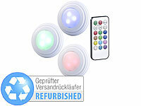 Lunartec 3er-Set RGB+W-LED-Unterbauleuchten, Versandrückläufer; LED-Lichtleisten mit Bewegungsmelder 