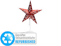 Lunartec Deko-Tischleuchte in Sternform, rot Versandrückläufer; LED-Weihnachts-Dekorationen LED-Weihnachts-Dekorationen 
