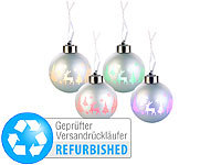 Lunartec Christbaumkugeln mit Farbwechsel-LEDs, Ø 8cm, Versandrückläufer; Kabellose, dimmbare LED-Weihnachtsbaumkerzen mit Fernbedienung und Timer 