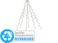 Lunartec Weihnachtsbaum-Überwurf-Lichterkette Versandrückläufer; Kabellose, dimmbare LED-Weihnachtsbaumkerzen mit Fernbedienung und Timer 
