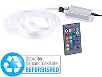 Lunartec Glasfaser-RGB-LED-Sternenhimmel mit Fernbedienung, Versandrückläufer; LED-Lichterketten für innen und außen 