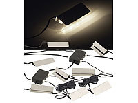 Lunartec 2er-Set LED-Glasbodenbeleuchtungen, 8 Klammern mit 24 LEDs; LED-Lichtbänder LED-Lichtbänder LED-Lichtbänder 