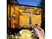 Lunartec Outdoor-Lichtervorhang, 300 LEDs, Fernbedienung, 3x3 m, warmweiß, IP44