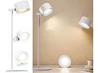 Lunartec 3in1-Akku-LED-Leuchte, 30 Std. Leuchtdauer, 243 lm, Aluminium, weiß; Schreibtischlampen Schreibtischlampen Schreibtischlampen Schreibtischlampen 