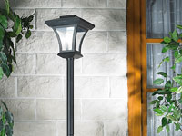 Lunartec Solar-LED-Gartenleuchte mit 166-cm-Laternenmast; Garten-Leuchten, Solar Garten-Leuchten, Solar Garten-Leuchten, Solar
