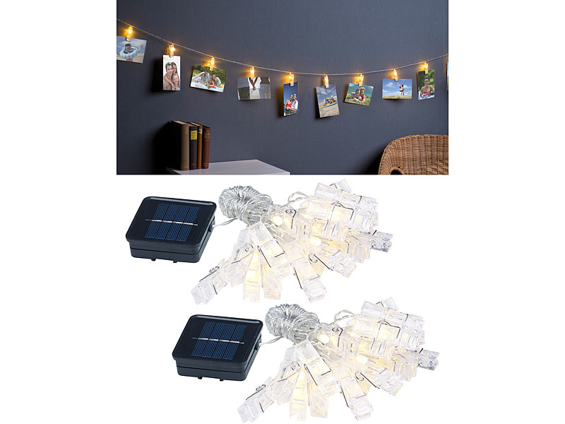 ; LED-Solar-Lichterketten (warmweiß) LED-Solar-Lichterketten (warmweiß) 