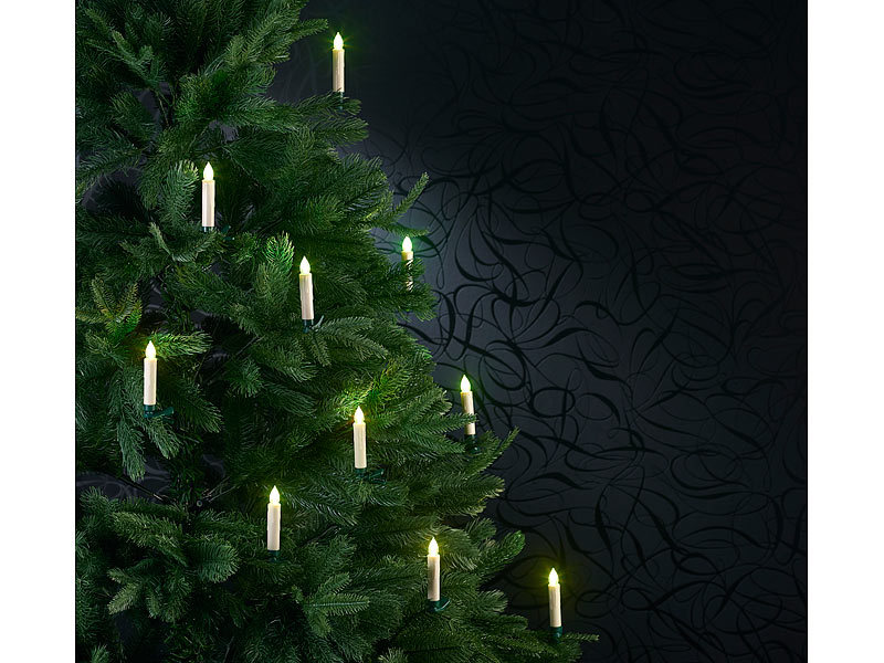 ; Kabellose, dimmbare LED-Weihnachtsbaumkerzen mit Fernbedienung und Timer, Kabellose LED-Weihnachtsbaumkerzen mit Fernbedienung 