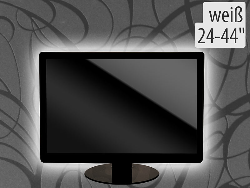 Lunartec TV-Hintergrundbeleuchtung LT-96W, USB 2.0, weiß, 24-44"; LED Lichtbänder LED Lichtbänder LED Lichtbänder LED Lichtbänder 