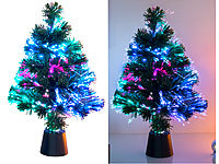 Lunartec Deko-Tannenbaum, dreifarbige LED-Beleuchtung, Batteriebetrieb, 45 cm; LED Weihnachtsbaumkugeln LED Weihnachtsbaumkugeln LED Weihnachtsbaumkugeln 