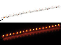 Lunartec Ultraflexible LED-Leiste mit 18 LEDs orange, 33 cm; LED-Lichtbänder 