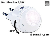 Lunartec 2 LED-Steckdosen-Nachtlichter mit Bewegungsmelder & Dämmerungs-Sensor 