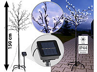 Lunartec Solar-LED-Lichterbaum mit 120 leuchtenden Blüten und Standfuß, 150 cm; LED-Solar-Wegeleuchten LED-Solar-Wegeleuchten 