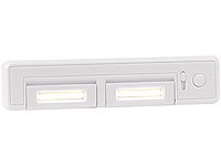 Lunartec 4er-Set Schrank-Unterbau-Leuchten, 2 schwenkbare COB-LEDs, 80 lm, 2 W; LED-Lichtbänder LED-Lichtbänder LED-Lichtbänder 